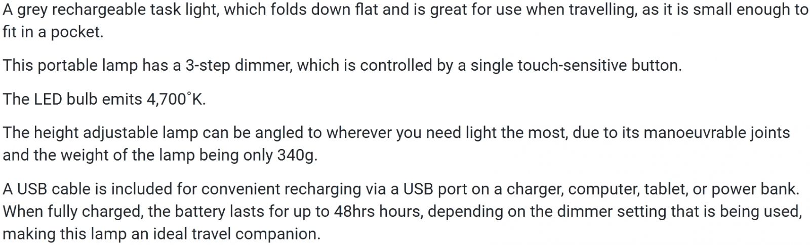 מנורת שולחן מתקפלת NAIVE LIGHTING ZIGZAG LED LAMP TEXT